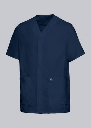 Kasack Stretch nachtblau halbarm Herren & Damen