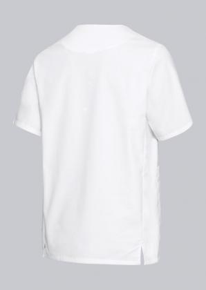 Kasack Stretch weiß halbarm Herren & Damen