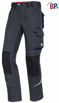 Preview: BP® Arbeitshose mit Hammerschlaufe & Reflexelemente anthrazit