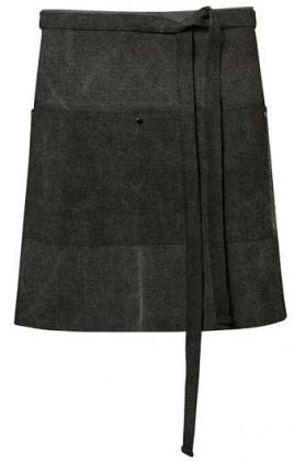 Vorbinder schwarz washed mit Tasche schwarz washed Canvas Einzeln