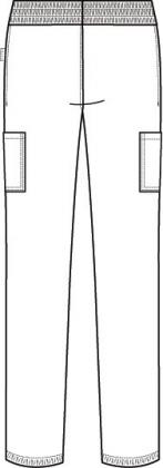 Preview: Kochhose Cargohose Nadelstreifen schwarz-weiß Schlupfhose