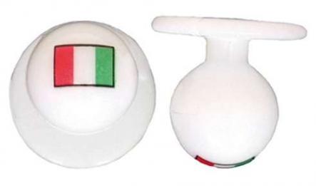 Kugelknöpfe Kochknöpfe weiß Flagge Italien
