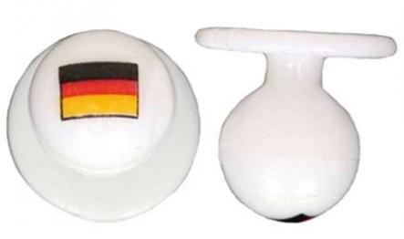 Kugelknöpfe Kochknöpfe weiß Flagge Deutschland