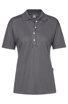 Greiff Damen-Poloshirt anthrazit kurzarm