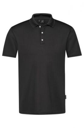Greiff Poloshirt Herren schwarz kurzarm