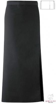 Bistro-Schürze schwarz, Gehschlitz links, Breite x Länge ca. 100x100cm, EINZELN