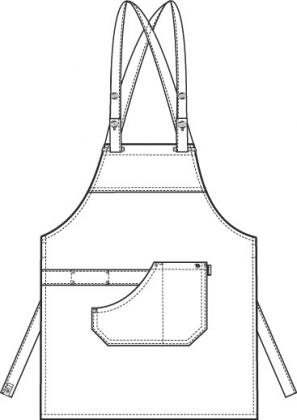 Greiff Latzschürze mit Taschen Denimoptik