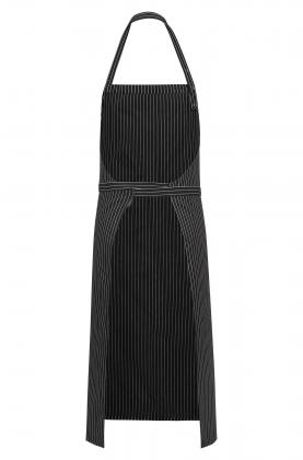 Latzschürze Nadelstreifen schwarz-weiß 72x100cm 2er Pack