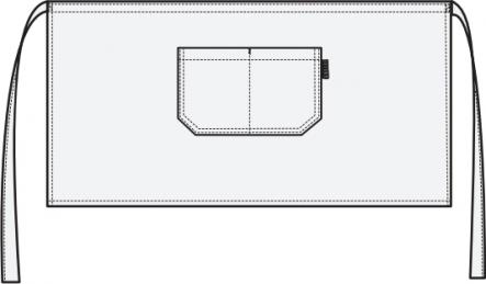 Preview: Vorbinder Nadelstreifen mit Taschen Breite x Länge ca. 90 x 50 cm