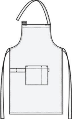 Preview: Greiff Latzschürze anthrazit grau Gastronomie, 77x100cm, EINZELN