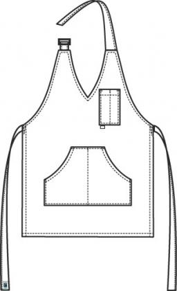 Damen Latzschürze schwarz oder taupe
