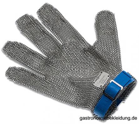 Stechschutzhandschuh, Metall, Gr. L=Gr. 3, blau