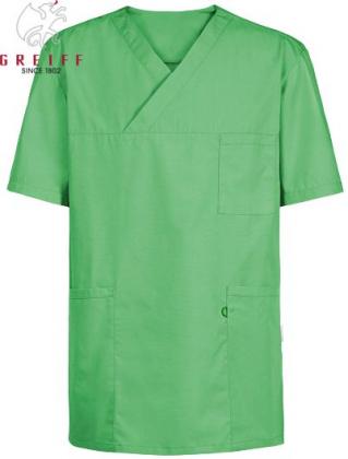 Preview: Schlupfkasack unisex Kasack lindgrün Pflege & Medizin