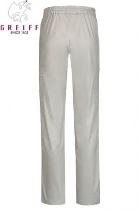 Preview: Rückseite Schlupfhose lichtgrau unisex mit Tunnelzug