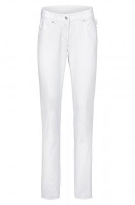 Damen Arbeitshose weiß 5-Pocket-Jeans Stretch