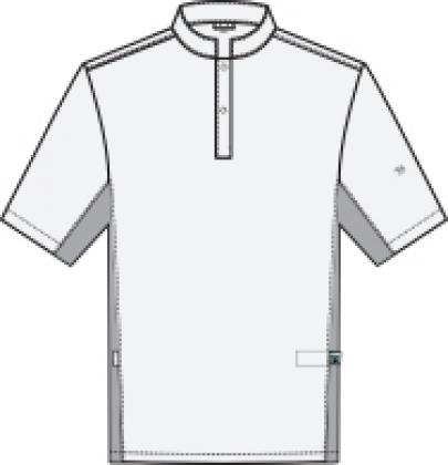 Kochjacke Kochshirt weiß kurzarm Jerseyeinsatz Greiff