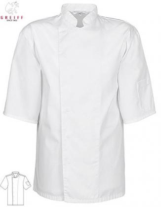 Neu Herren und Damen Kochjacke Kurzarm Kochhemd Jacke Kochbekleidung 