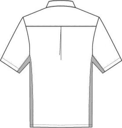 Kochjacke Reißverschluss Greiff Kochshirt schwarz Jersey-Einsatz
