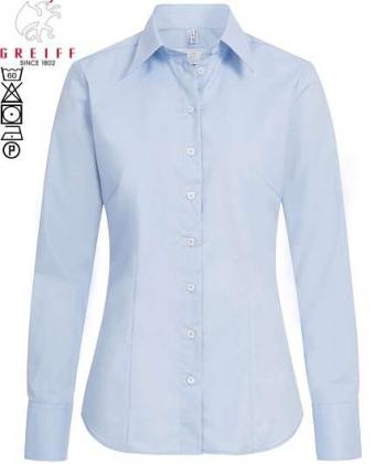 Greiff Damen-Bluse bleu langarm Basic Regular Fit