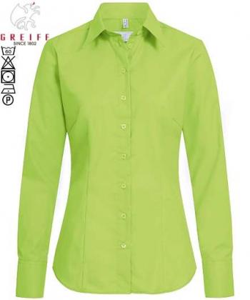 Greiff Damen-Bluse grün langarm Basic Regular Fit