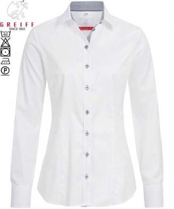 Damen Bluse weiß grau langarm Greiff MODERN