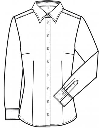 Damen Bluse Greiff Leasing langarm Slim Fit