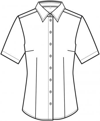 Damen Bluse Greiff Leasing kurzarm Slim Fit