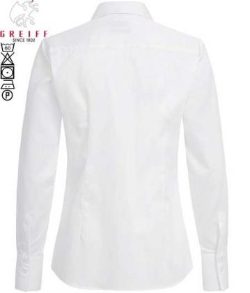 Preview: Greiff Damen Bluse langarm weiß Stretch Premium Comfort Fit