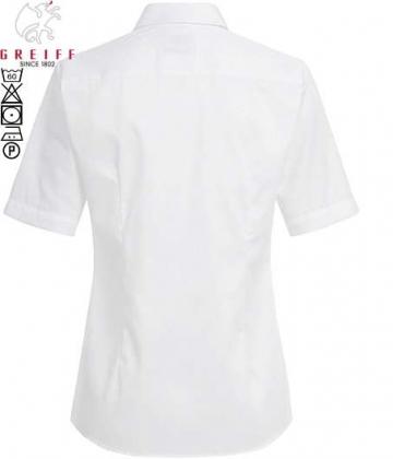 Preview: Greiff Damen Bluse kurzarm weiß Stretch Premium Comfort Fit