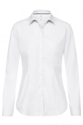 Damen Bluse langarm weiß Stretch Greiff Regular Fit