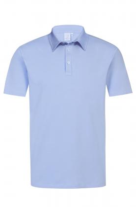 Greiff Poloshirt Herren hellblau kurzarm