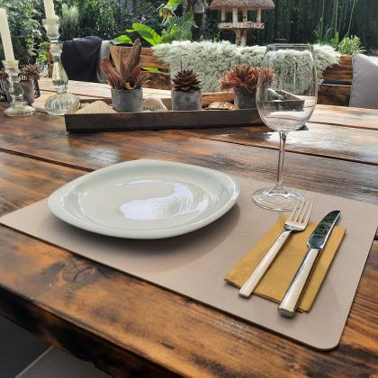 Preview: Platzset Kunstleder ca. 43 x 30 cm 6 Stück