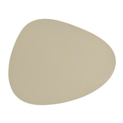 Preview: Platzset sand Kunstleder ca. 43 x 30 cm 6 Stück