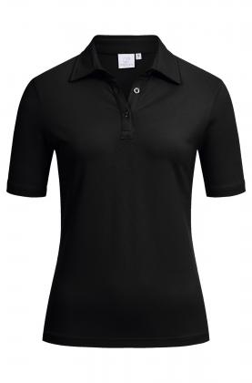 Greiff Damen-Poloshirt schwarz kurzarm Stretch