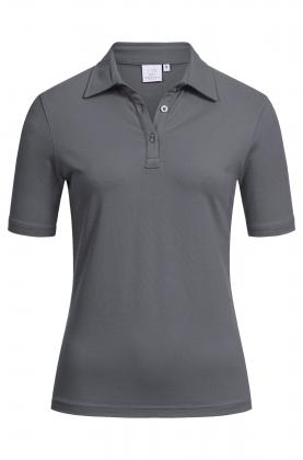 Greiff Damen-Poloshirt anthrazit kurzarm Stretch