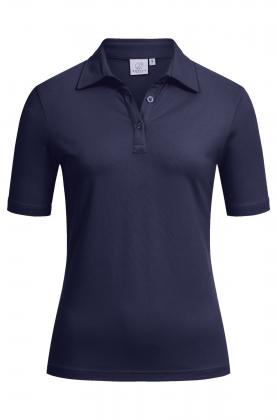 Greiff Damen-Poloshirt marineblau kurzarm Stretch