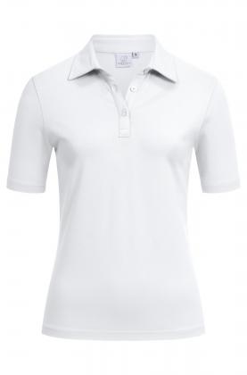 Greiff Damen-Poloshirt weiß kurzarm Stretch