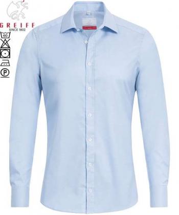 Preview: Greiff Hemd bleu Herren-Hemd langarm MODERN Slim Fit