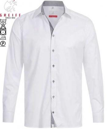 Preview: Herren Hemd weiß grau langarm Greiff MODERN