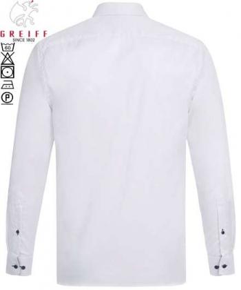 Preview: Herren Hemd weiß/Kontrast langarm Greiff MODERN