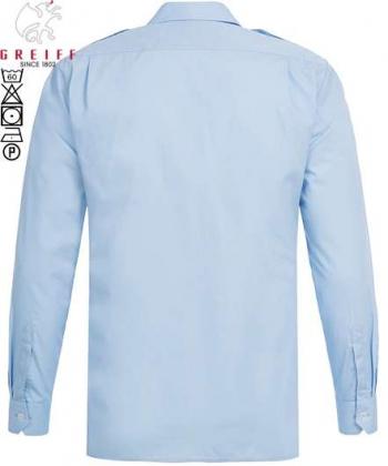 Preview: Greiff Pilotenhemd Herren langarm bleu Pilothemd Basic Regular Fit