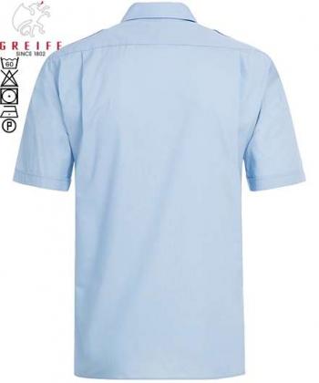 Preview: Greiff Pilotenhemd Herren kurzarm bleu Pilothemd Basic Regular Fit