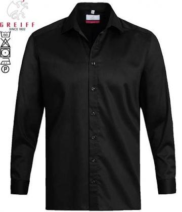 Greiff Hemd langarm schwarz Premium Regular Fit