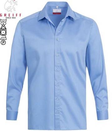 Greiff Hemd langarm mittelblau Premium Regular Fit