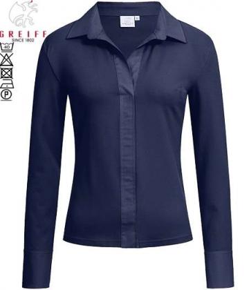 Greiff Damen-Shirtbluse marine langarm