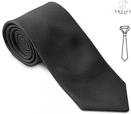 Greiff Krawatte uni schwarz