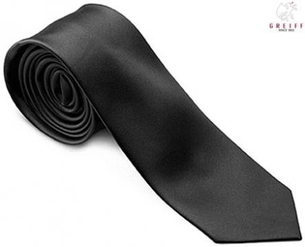 Greiff Krawatte schwarz Slimline