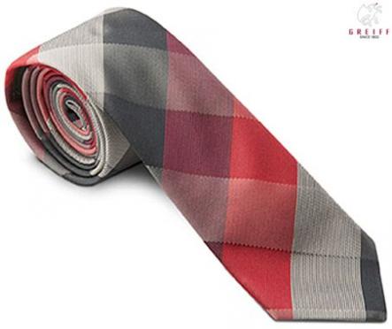 Preview: Greiff Krawatte, gemustert, Slimline