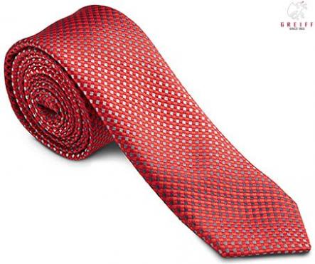 Preview: Greiff Krawatte, gemustert, Slimline