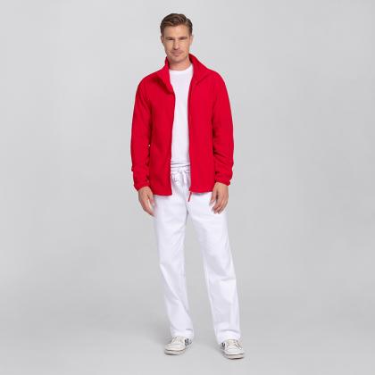 Herren Fleecejacke rot Regular Fit farbig